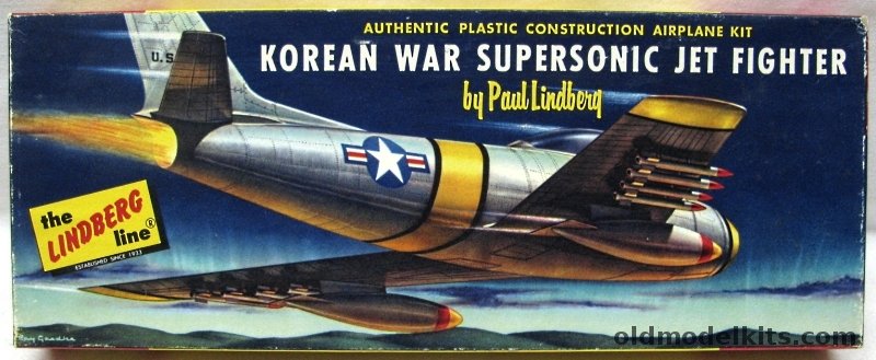 Lindberg 1/48 Korean War Supersonic Jet Fighter - North American F-86 Sabre Jet, 557-100 plastic model kit